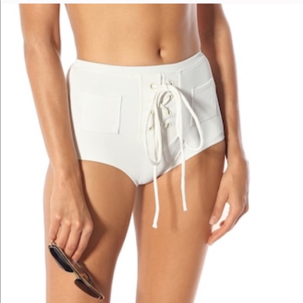 White high wasted Solid & Striped Nantucket bottom